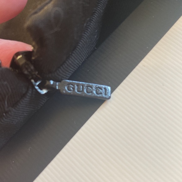 Black Gucci mini skirt with two silver GGs that rest on your back hips. With bag - Picture 6 of 10